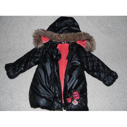 Manteau / Doudoune Bébé Fille Intérieur Chaud " Orchestra " Taille 9 Mois Idée Cadeau