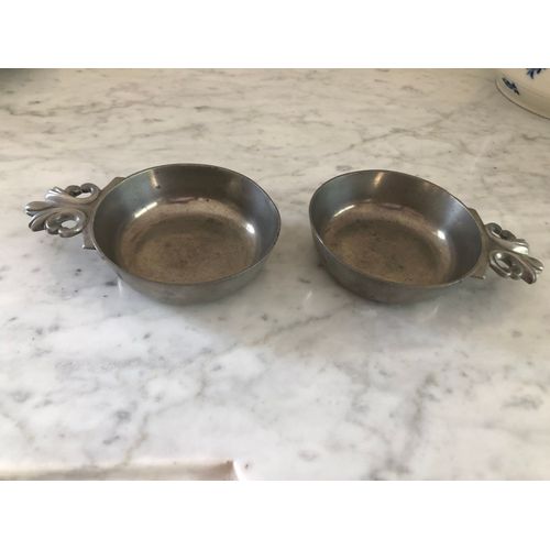 2 Taste-Vin Ou Vide-Poche.... Étain "Le" Lingot" - Diamètre 9 Cm