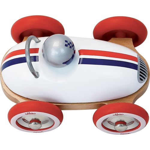 Voiture En Bois Roadster Vintage Blanc