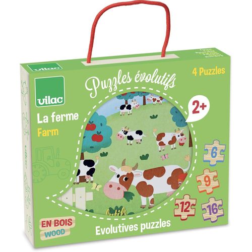 Vilac 4 Puzzles Évolutifs La Ferme