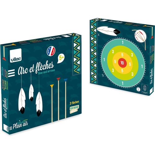 Vilac Arc Démonté + 3 Flèches En Boîte Cible