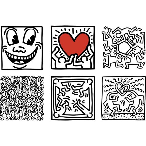 Vilac Coffret De 9 Cubes - Keith Haring