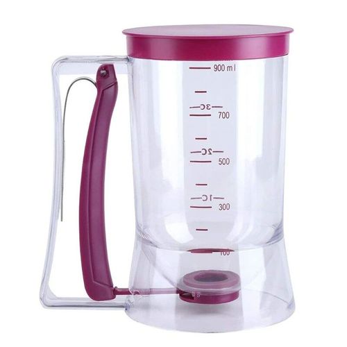 Distributeur de pâte à crêpes et cupcakes, 900ml, avec étiquette de mesure, 19QE