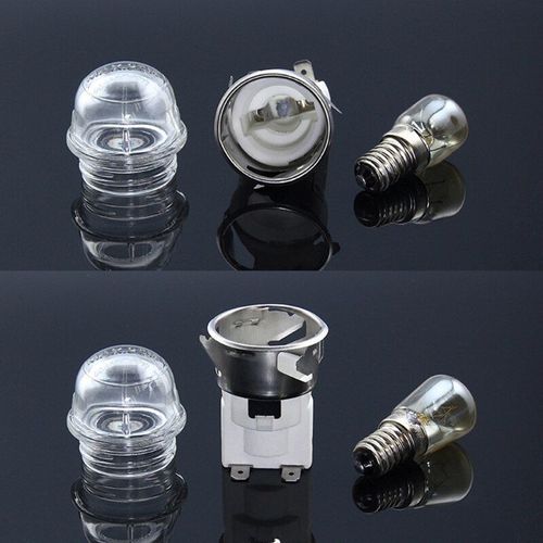 support de lampe pour four à micro-ondes 25W, anneau en acier inoxydable, Base en céramique, tension de Base 110V/250V, résistant à la chaleur, 500 ?