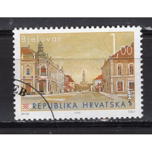 Croatie 1995 Rue De Bjelovar Oblitere