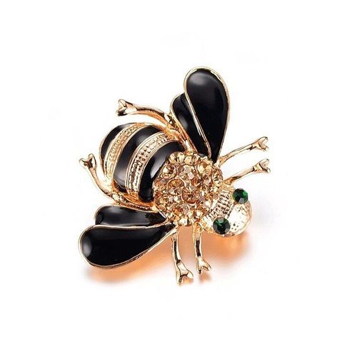 Broche Abeille En Cristal, Polyvalente Et De Haute Qualité, Design Goutte À Goutte D'huile, Badge De Tempérament Élégant Pour Banquet