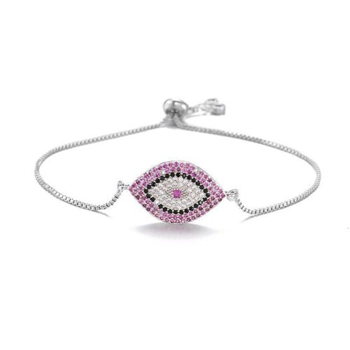 Bracelets En Pierre Rouge Cz, Nouvelle Mode, Réglables, Couleur Or Argent, Breloques Mauvais ¿Il Pour Femmes