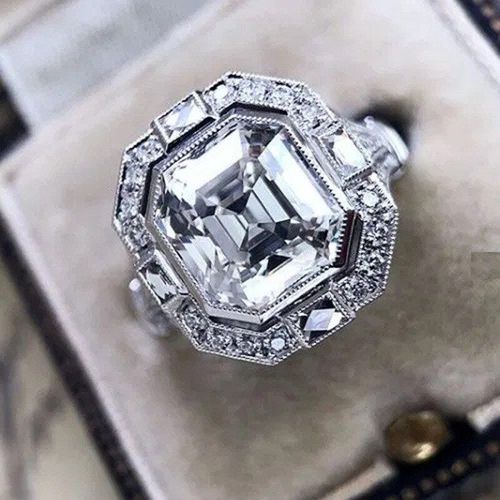 Bagues De Mariage Élégantes Pour Femmes, Ensemble De Broches, Cristal, Zircone Cubique, Accessoires De Mode, Bijoux Féminins De Couleur Argent