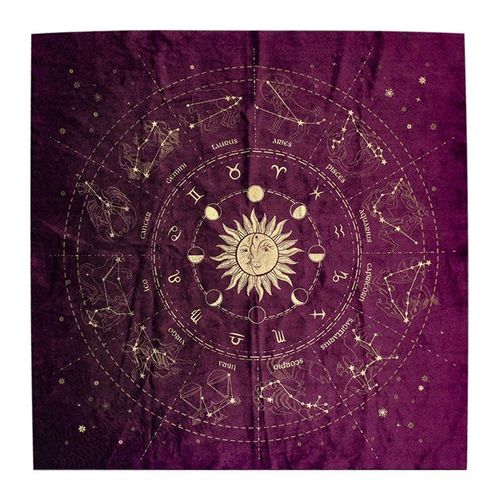H4gf Ta-Rots Pad Tapis En Caoutchouc, Astrolabe Divination Sorcière Pendule, Accessoires De Table Pour Jeu De Société Carré