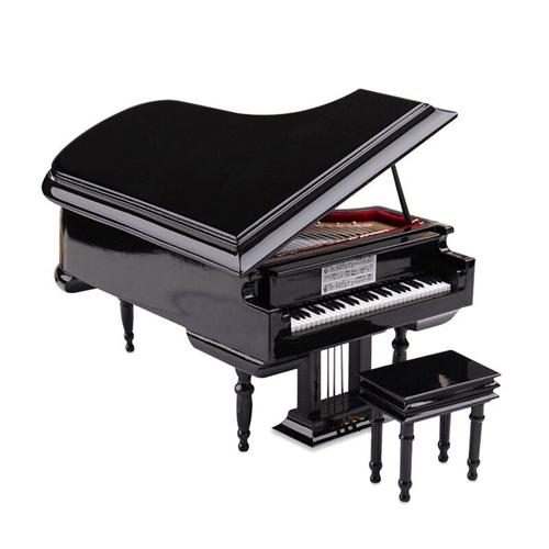 Piano à l'échelle 1:6 avec accessoires de tabouret ornement d'instrument de