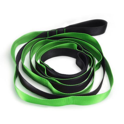Sangle De Yoga Élastique D'Intérieur, 12 Boucles Réglables, Ceinture D'Étirement Pour L'Entraînement De Physiothérapie, Pilates
