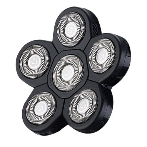 Têtes de lame de rasoir 6 en 1 pour hommes, 6 lames de remplacement, tondeuse à barbe, lame chauve électro 6D, accessoires de rasoir pour visage