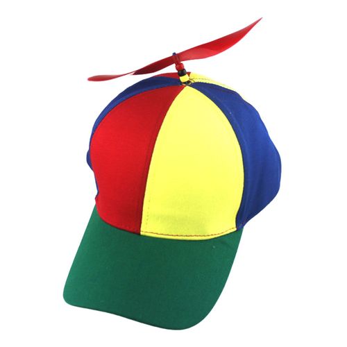 Chapeau À Hélice Détachable, Chapeau D'hélicoptère De Clown, Casquette De Boule Avec Hélice Pour Enfants Adultes, Circonférence De Tête Colorée 53 - 57cm