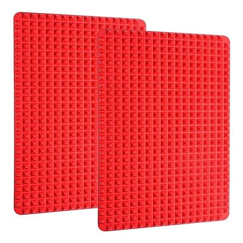 Plateau de four pyramide en Silicone, moule à chocolat, tapis de micro-ondes, fournitures de cuisson, accessoires de cuisine réutilisables 2 pièces