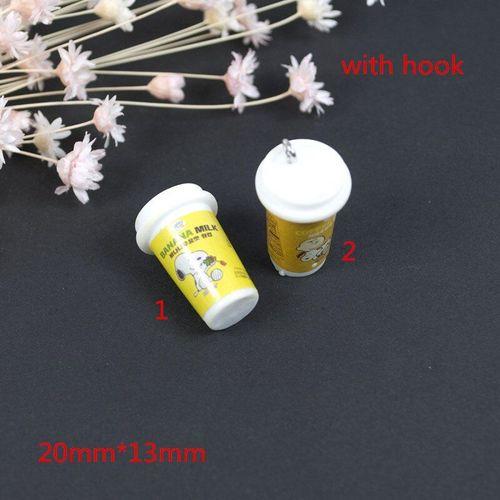 Cabochons En Résine Pour Tasse De Café Kawaii, Simulation De Faux Breloques Alimentaires Pour Collier, Porte-Clés, Pendentif, Accessoires De Fabrication, Diy, 10 Pièces/Lot