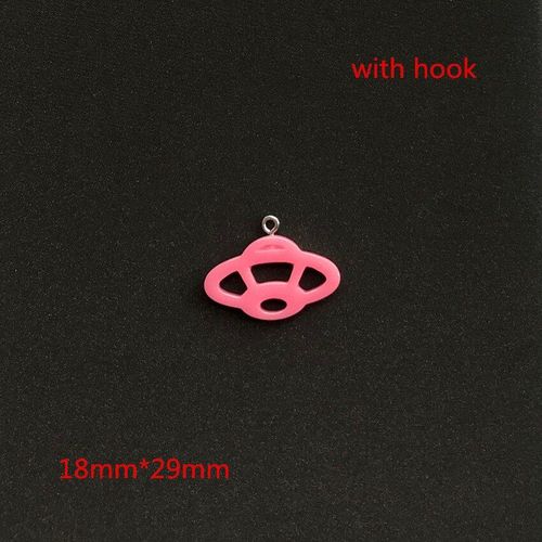 Espace Flatback En Résine Multicolore, 14 Pièces, 29mm X 18mm, Pour Collier Porte-Clés Pendentif, Accessoires De Bricolage