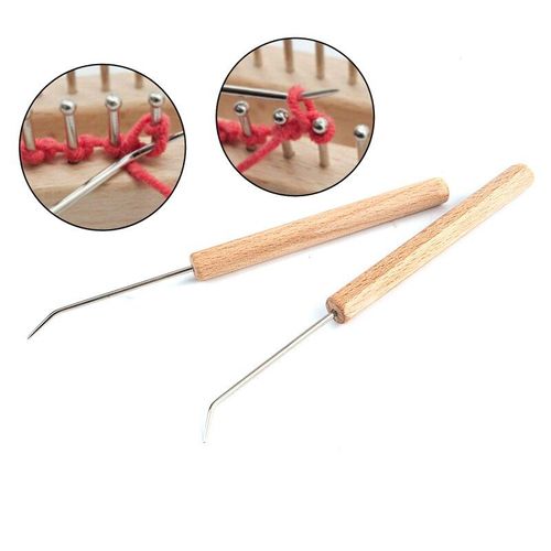 Aiguille À Plier En Bois Massif, Crochet À Tricoter En Bois, Outils De Bricolage, Raccords De Crochet À Coudre, 2 Pièces De 15cm
