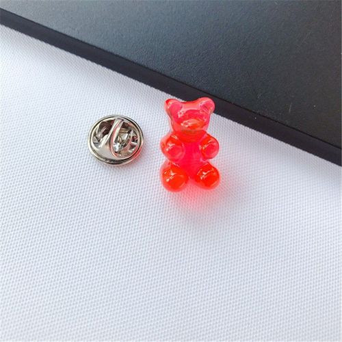 Épingles En Résine Multicolores, 1 Pièce, Jolies Broches Ours Bonbon Dessin Animé Animal Ours Pour Enfants Décoration De Manteau, Cadeaux Bijoux