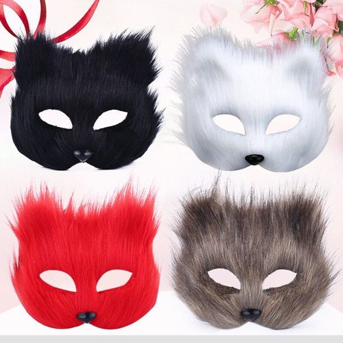 Masque En Fausse Fourrure Pour Femmes Et Filles, Déguisement De Cosplay, Design De Renard Mignon, Accessoires De Spectacle Pour Halloween