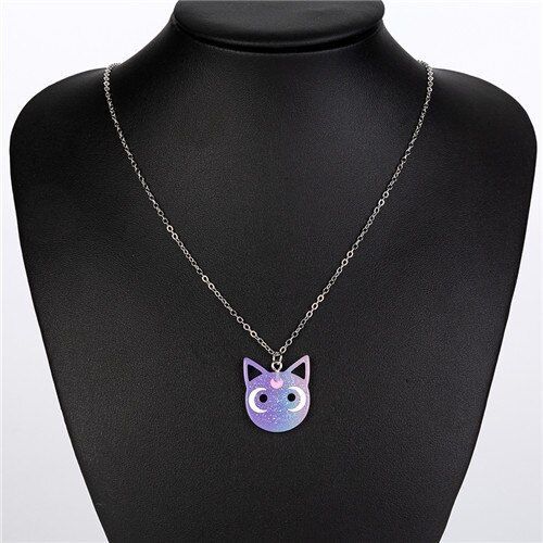 Collier En Résine Multicolore Pour Femmes, 1 Pièce, Chat Gommé Pour Enfants, Cadeau D'anniversaire, Bijoux De Vacances