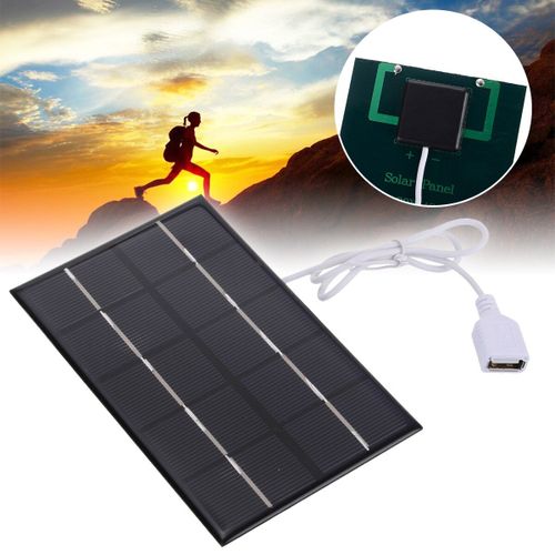 Panneau Solaire Portable Usb 5w 5v, Panneau De Chargeur, Port Usb, Pour Téléphone Portable, Voyage