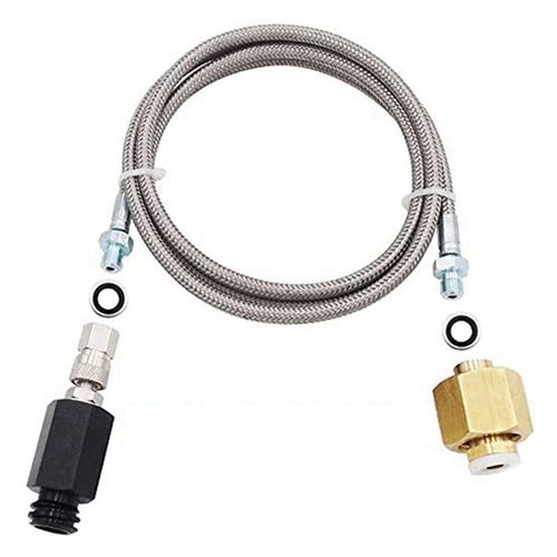 Adaptateur Co2 de flux de Soda avec tuyau externe PTFE à haute pression, adaptateur Direct de réservoir de Co2 CGA320 à TR21-4 G1/2