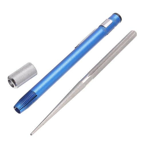 Portable 2in1 diamant stylo aiguiseur poche lame aiguiseur stylo-fichier en plein air pique-nique poisson chasse scie crochet affûtage outil
