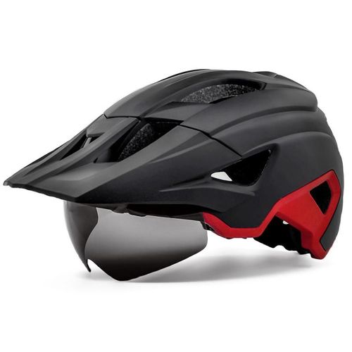 Casque De Vélo À Lunettes Magnétiques, Avec Filet Anti-Insectes, Visière À Lentille Amovible, Pour L'Extérieur, Sur Route En Montagne