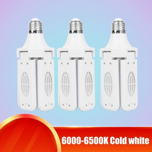 Ampoule Led Pliable E26 30w, 1 Pièce, Lame De Ventilateur, Lampe De Synchronisation, Pour Plafonnier, Maison, Garage, Magasin