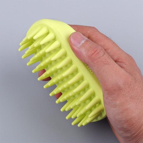 Brosse De Massage De Bain Pour Animaux De Compagnie, Élimine Les Pertes De Poils Lâches, Outil De Douche Antidérapant Tpr, Shampooing Facile À Nettoyer Clh @ 8