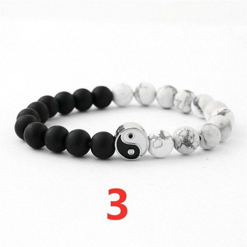 Bracelet En Alliage Ethnique, Unisexe, Tendance, Turquoise, Tai Chi, Yin-Yang, Chaîne De Poignet Perlée, Cadeau De Saint Valentin
