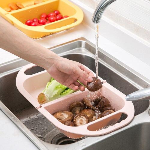 Panier de vidange pliable pour fruits et légumes, passoire de lavage pliable  pour évier, conteneur de bassin de rangement, outils de Gadget de cuisine
