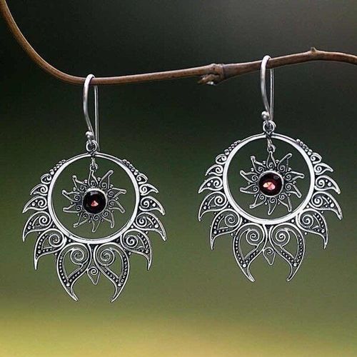 Boucles D'oreilles King Vintage En Pierre Précieuse Ajourée, Pendentif En Forme De Goutte D'eau, Cadeau De Confiance Pour Femmes