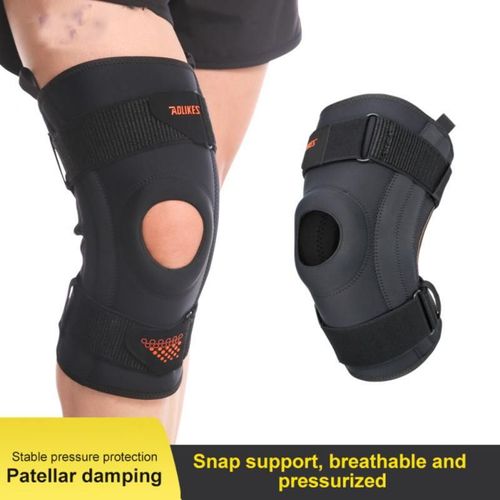 Manchon De Soutien Réglable Pour Genouillère, Stabilisateur De Rotule Ouverte, Protecteur En Nylon Pour L'arthrite, Déchirure Du Ménisque, Course À Pied, Sport, 1 Pièce