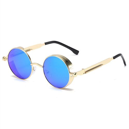 Lunettes De Soleil Rondes En Métal Pour Hommes, Classiques, Vintage, Steampunk, Pour Femmes, Cyclisme, Marque De Styliste, À La Mode