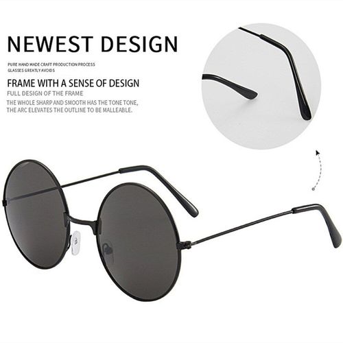Lunettes De Soleil Polarisantes Pour Hommes, Monture Ronde En Métal, Anti-Lumière Bleue, Tac, Verres De Cyclisme, Uv400, Lunettes De Conduite, Tendance 2022