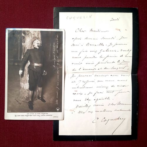 Coquelin Ainé - Lettre Et Photo Originales