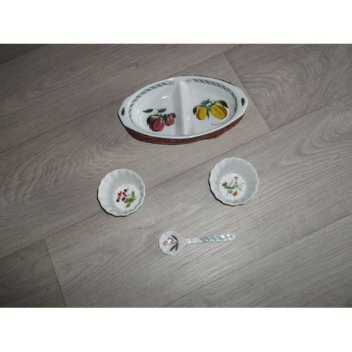 Lot Le Terrine Botaniche Plat Double Apéritif +2 Ramequins +1 Cuillère Neuf