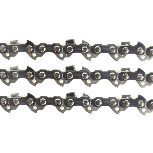 Lot de 3 Chaîne de tronçonneuse - 72 Entraineurs - Pas 325 - Jauge 0.58 (1.5mm) - Guide de 45cm