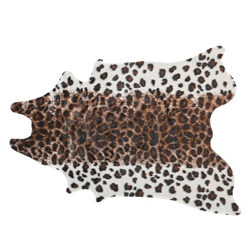 Tapis Imitation Peau De Leopard 150 X 200 Cm Marron Et Blanc Bogong