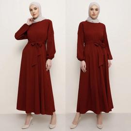Eid musulman Hijab Robe pour femmes Abaya dubaï turquie Islam vêtements  caftan Robe Pure Maxi Robe maroc Robe de soirée-M