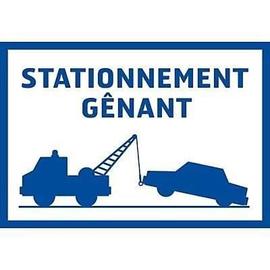 Autocollant sticker signalisation panneau fourriere stationnement genant