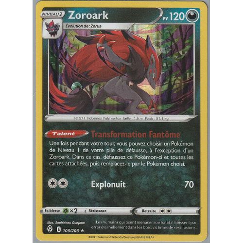 Carte Pokemon - Zoroark - 103/203 - Holo-Rare - Eb7 Evolution Celeste -
