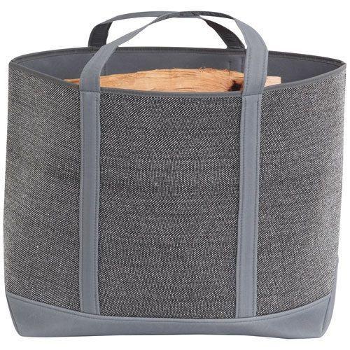 Sac à bûches Belhara gris chiné foncé