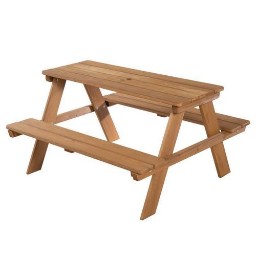 Roba Table Pique-Nique Enfants "Outdoor +" En Bois Massif - Table D'extérieur - Teck