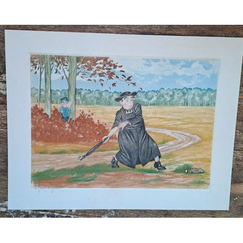 Lithographie De Boris O'klein "Le Fruit Défendu"