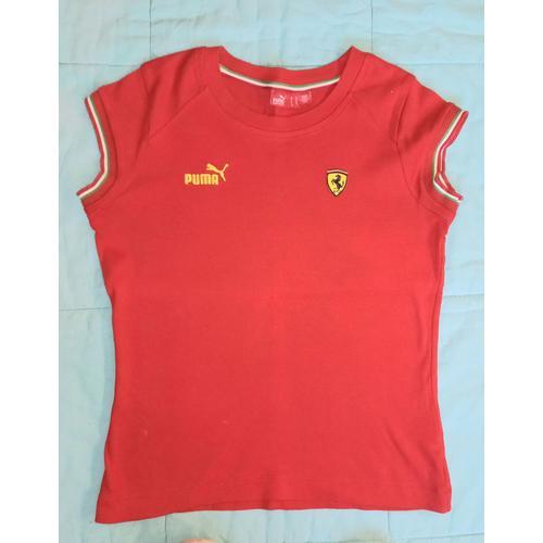 T-Shirt Puma Ferrari Débardeur Top Femme Rouge Dos Champion Campion 1 Taille M 40