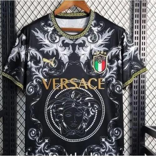 Italie Maillot De Foot Spécial Versace Noir 23/24 Disponible Taille S Au Xxl