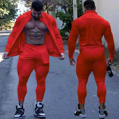  SUPPERR Track Suits for Men Set Long Sleeve Jogging