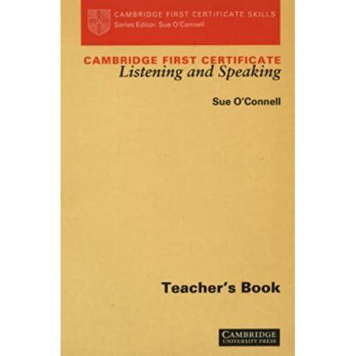 Cambridge First Certificate Listening And Speaking Teacher's Book (Cambridge First Certificate Skills)